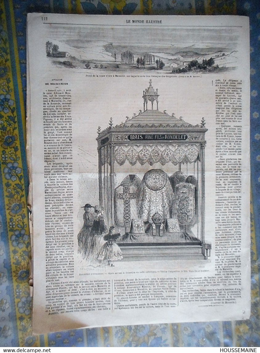 LE MONDE ILLUSTRE 17/08/1867 AUTRICHE SALZBOURG EXPOSITION UNIVERSELLE MARINE PARIS TROCADERO TURQUIE CAFE TURC GENEVE M