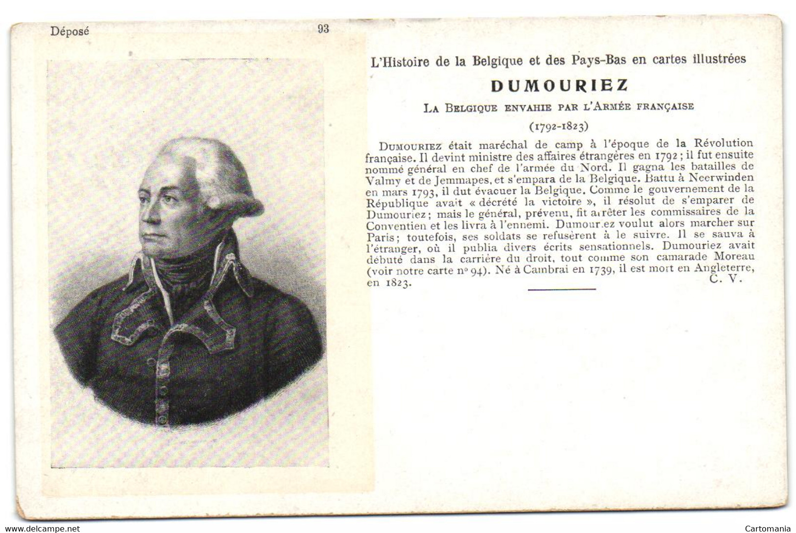 Dumouriez - La Belgique Envahie Par L'Armée Française - Historical Famous People