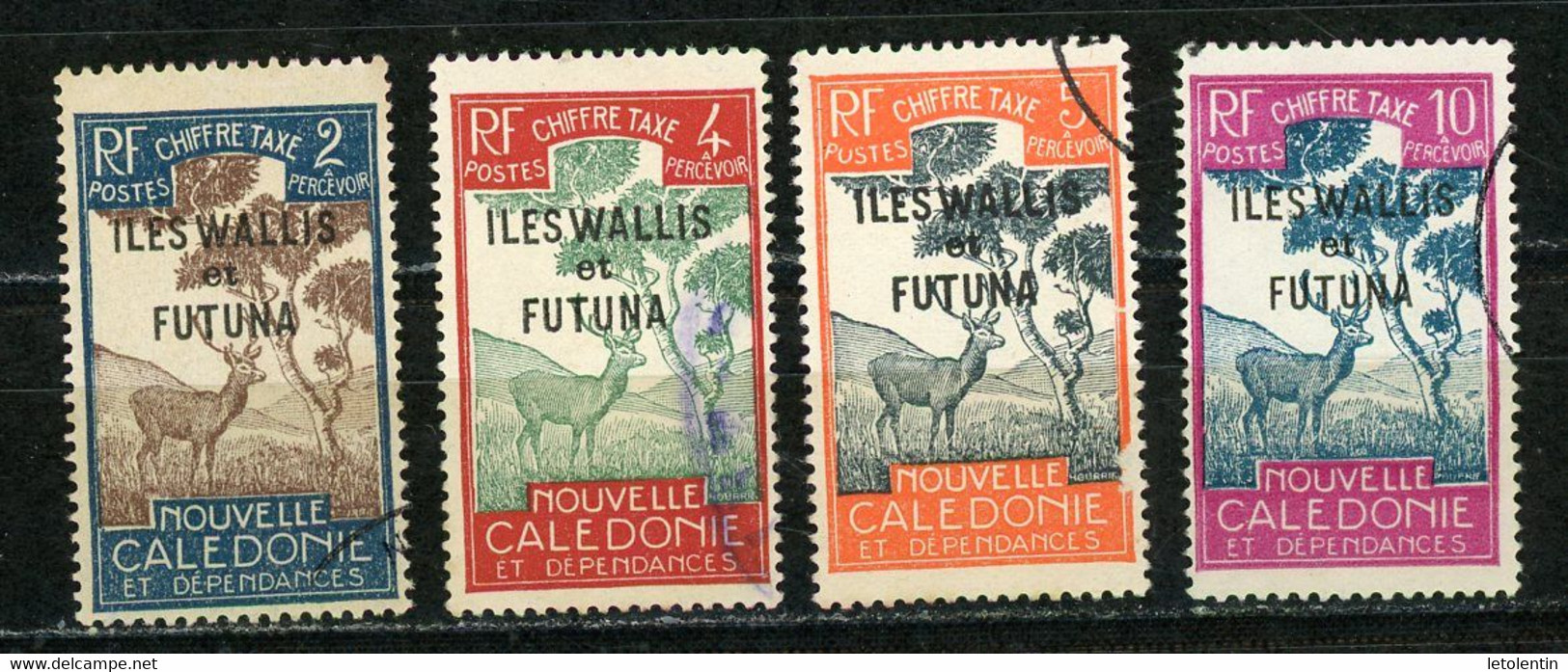 WALLIS ET FUTUNA : T TAXE N° Yvert 11+12+13+14 Obli; - Postage Due