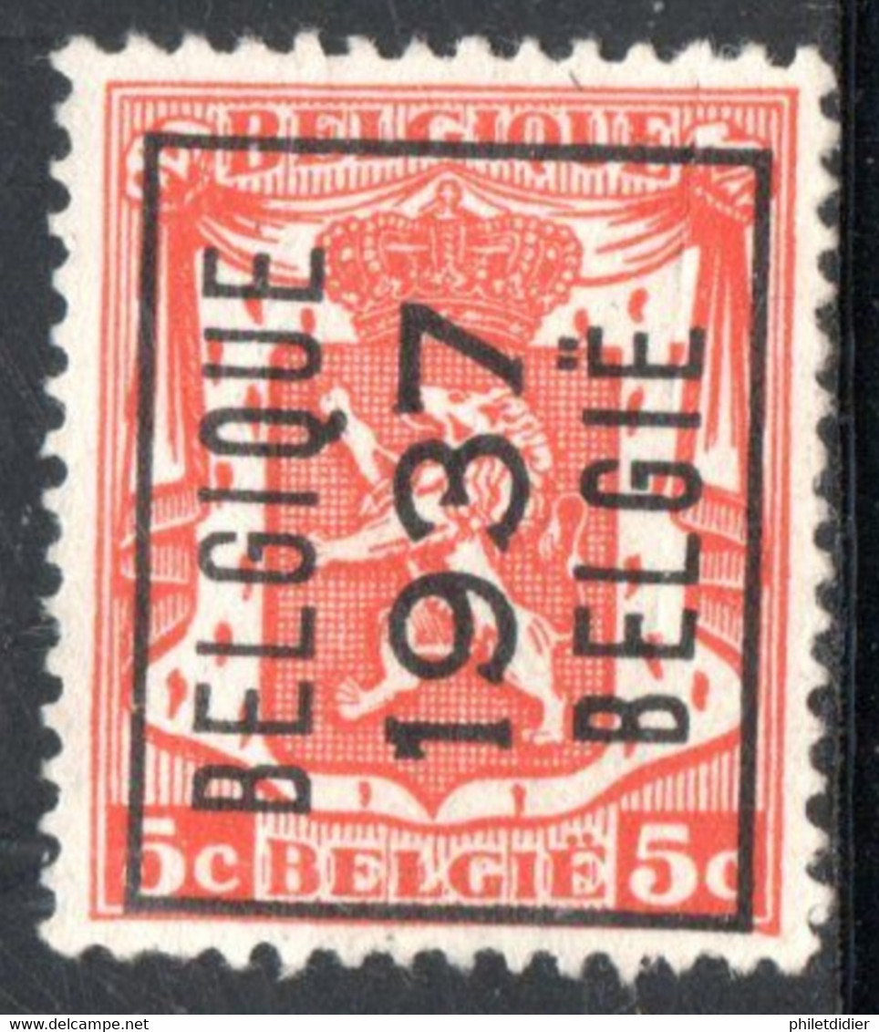 MCL - 1937 -  PO 322 SANS GOMME - Typografisch 1929-37 (Heraldieke Leeuw)
