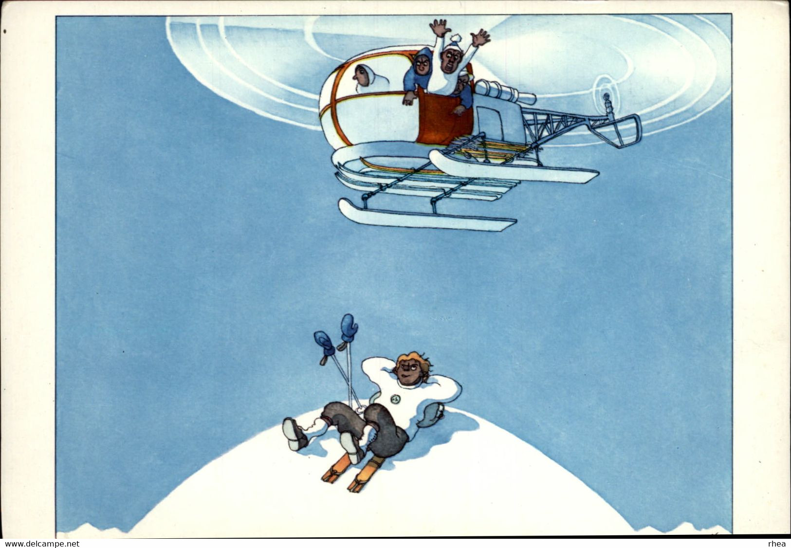 ILLUSTRATEURS - SAMIVEL - Ski - Sports D'hiver - Carte Moderne - Hélicoptère - Samivel