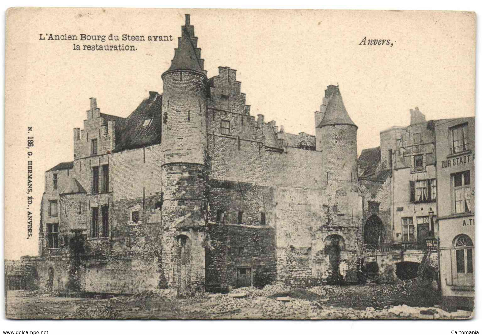 Anvers - L'Ancien Bourg Du Steen Avant La Restauration (G. Hermans N 186) - Antwerpen