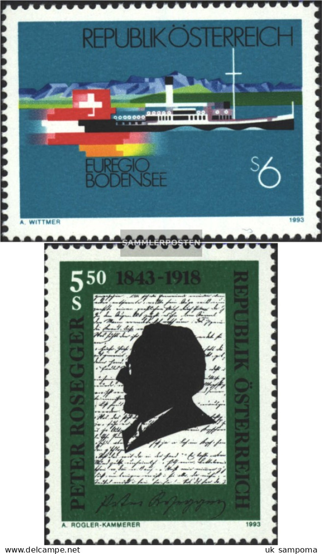 Austria 2096,2098 (complete.issue) Unmounted Mint / Never Hinged 1993 Constance, Rosegger - Nuevos