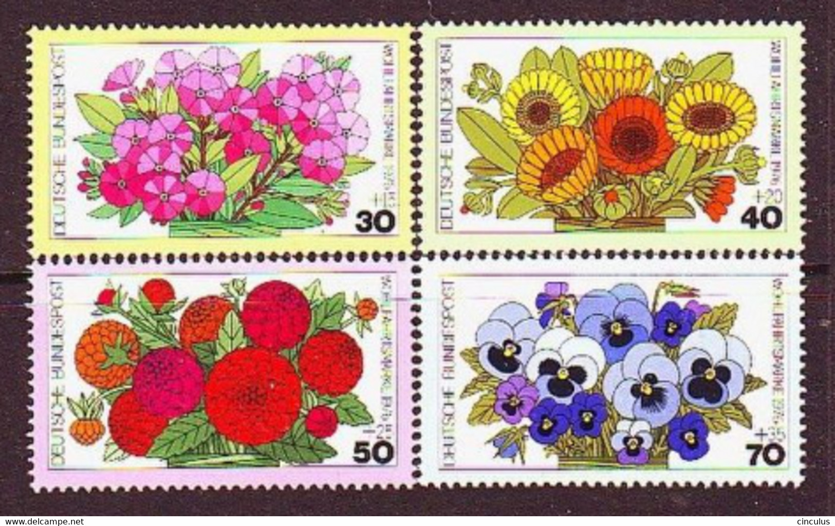1976. BRD. Garden Flowers. MNH. Mi. Nr. 904-07. - Nuevos