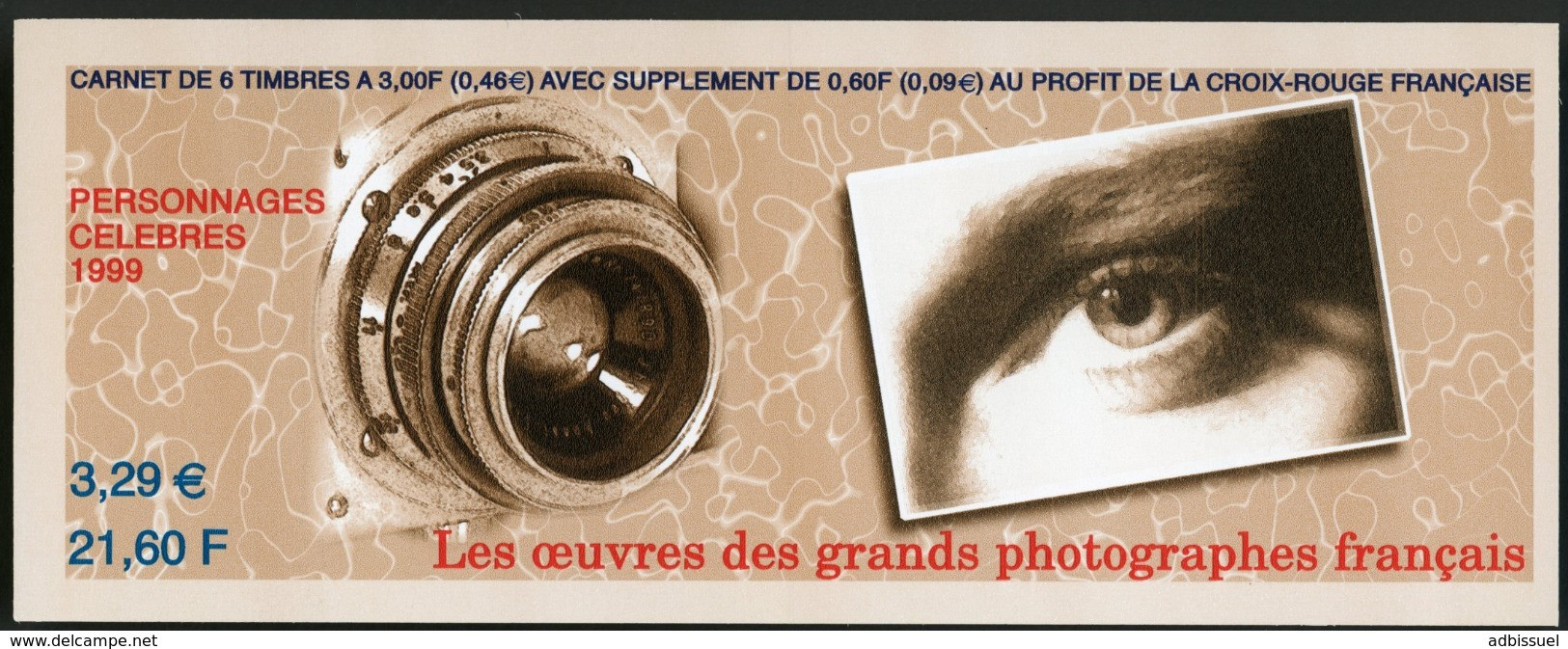 BC 3268 NEUF TB / PERSONNAGES Célèbres 1999, "Les Oeuvres Des Grands Photographes Français" / Valeur Timbres : 2.76€ - Personnages