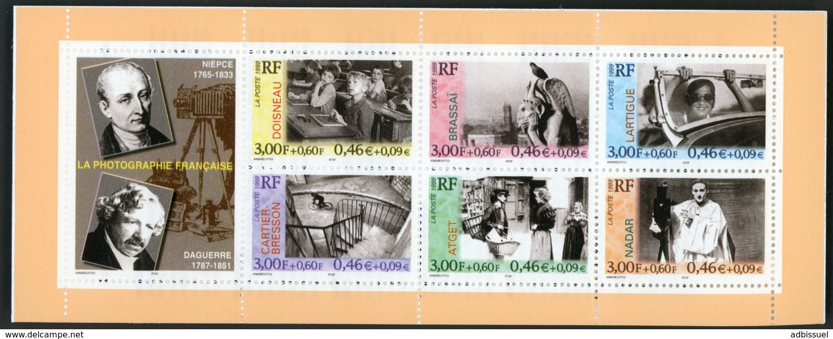 BC 3268 NEUF TB / PERSONNAGES Célèbres 1999, "Les Oeuvres Des Grands Photographes Français" / Valeur Timbres : 2.76€ - Personaggi