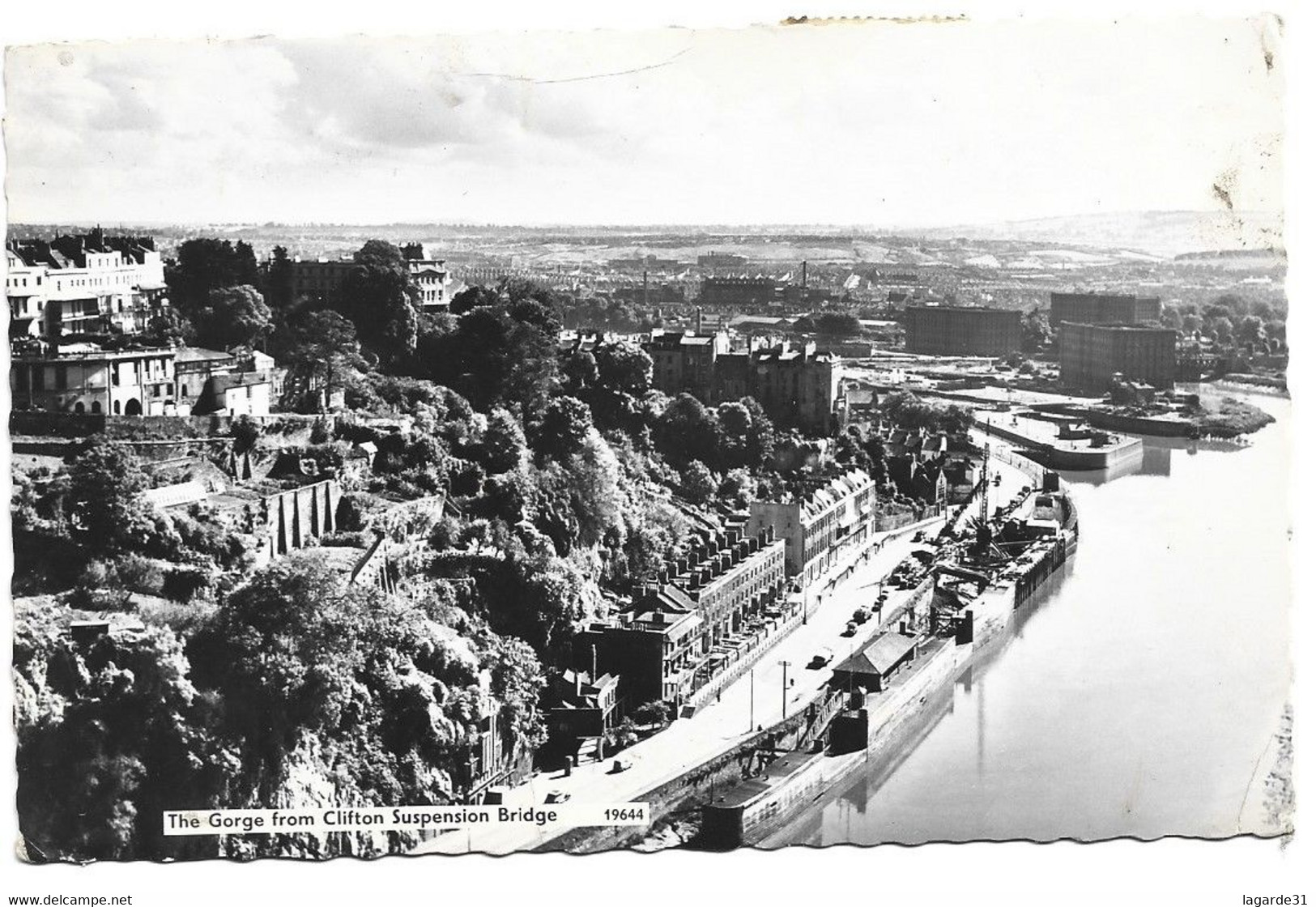 The Gorge From The Clifton Suspension Bridge - Bristol  2 Timbres Taxe Cachet T Hexagonal - Bristol