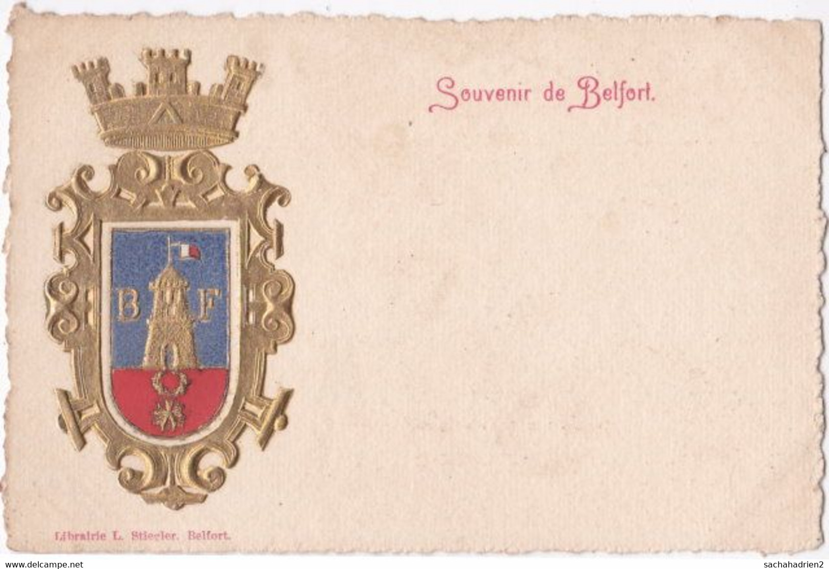 90. Souvenir De BELFORT. Blason Gauffré - Belfort - Ville