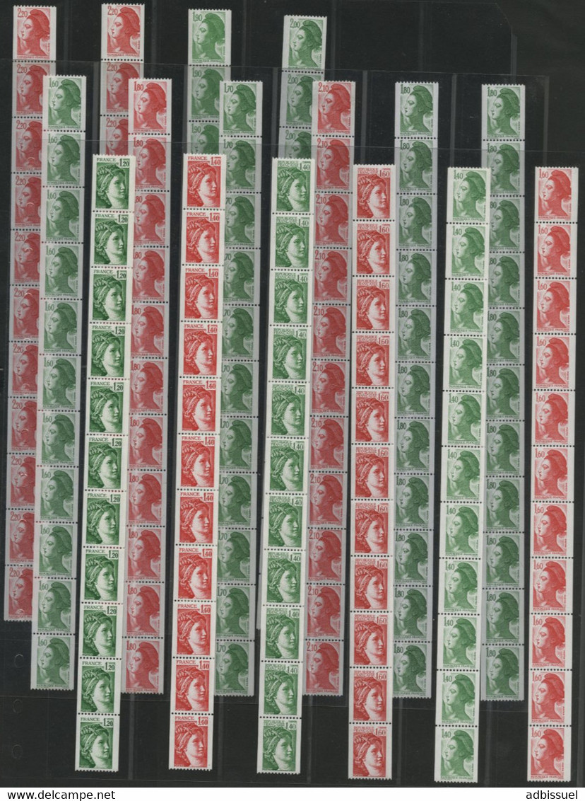 16 ROULETTES DIFFERENTES COTE 217 € Vendues à La Valeur Faciale Des Timbres. TB. Voir Descripiton Détaillée - Francobolli In Bobina