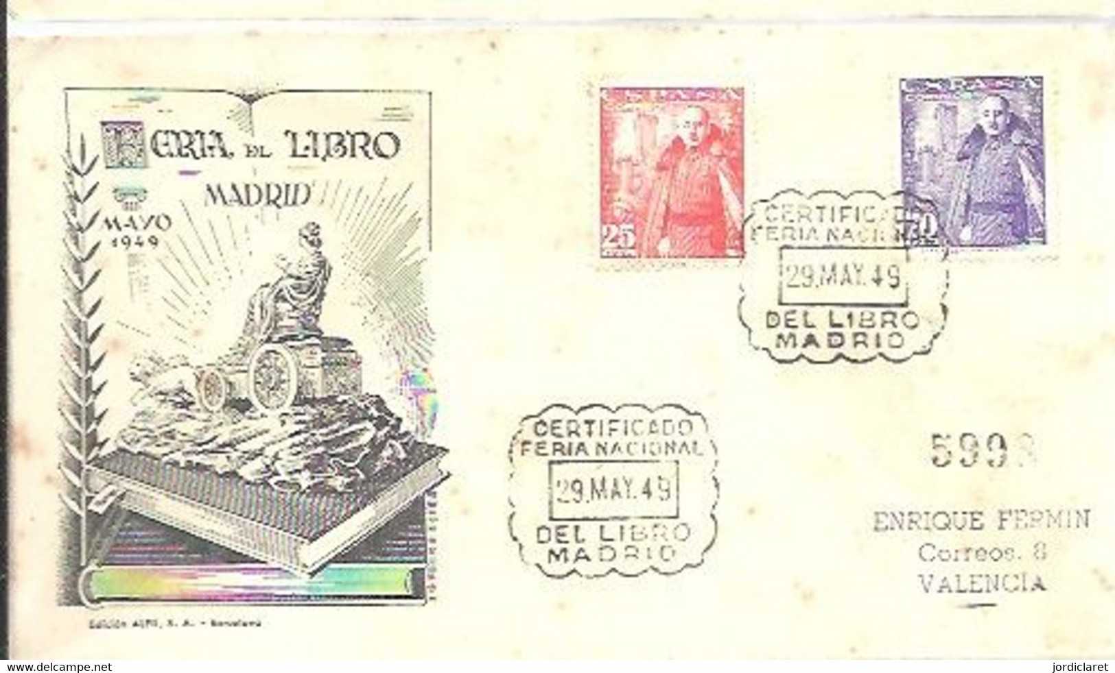 MATASELLOS 1949  MADRID - Cartas & Documentos