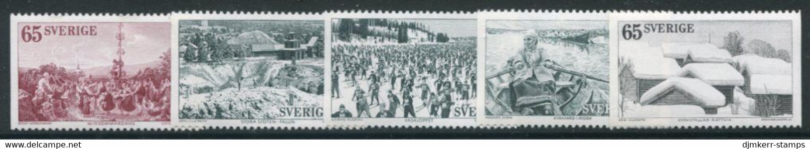 SWEDEN 1973 Tourism: Dalecarlia MNH / **.  Michel 794-98 - Unused Stamps