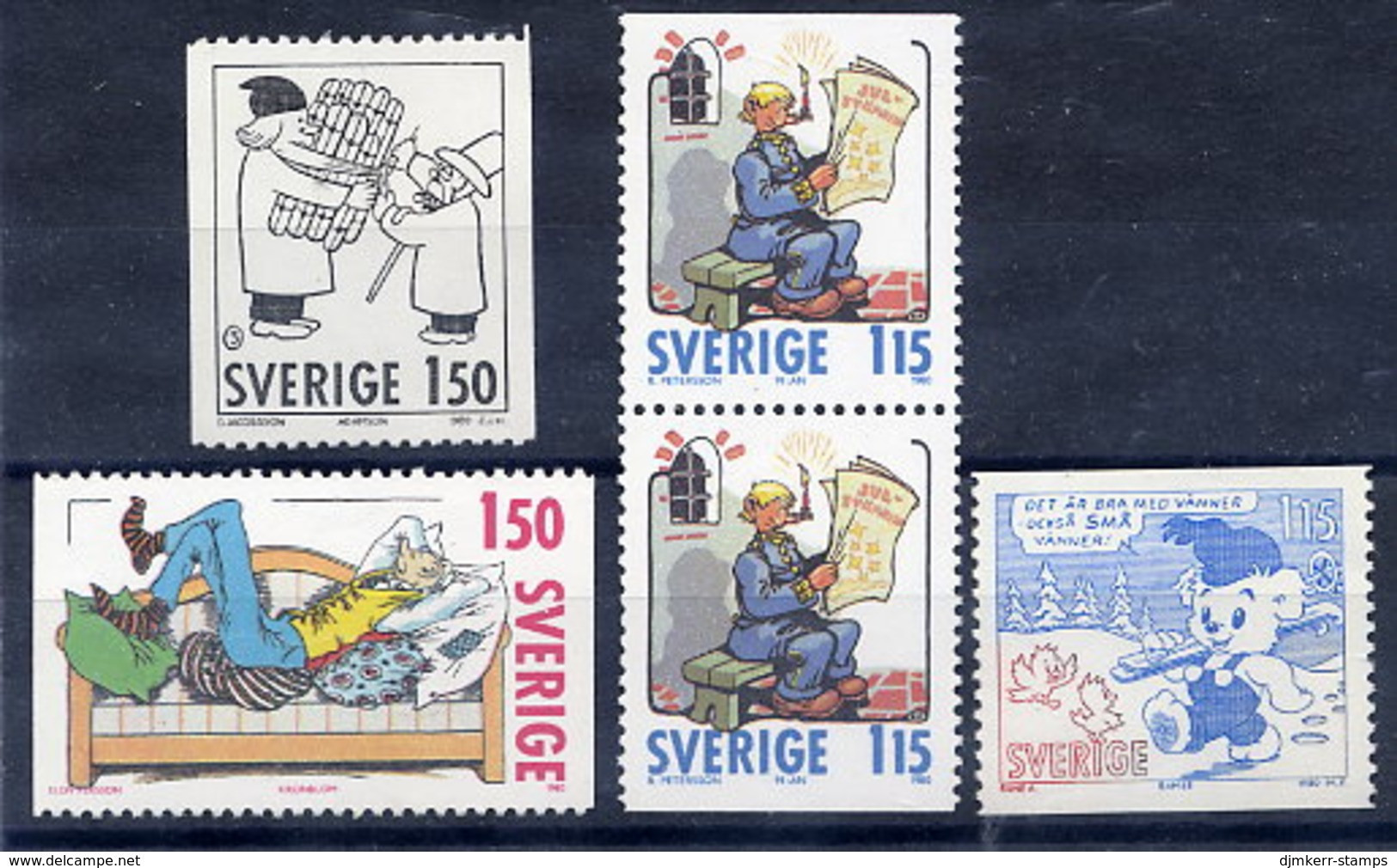 SWEDEN 1980 Comic Characters. MNH / **.  Michel 1124-27 - Nuevos