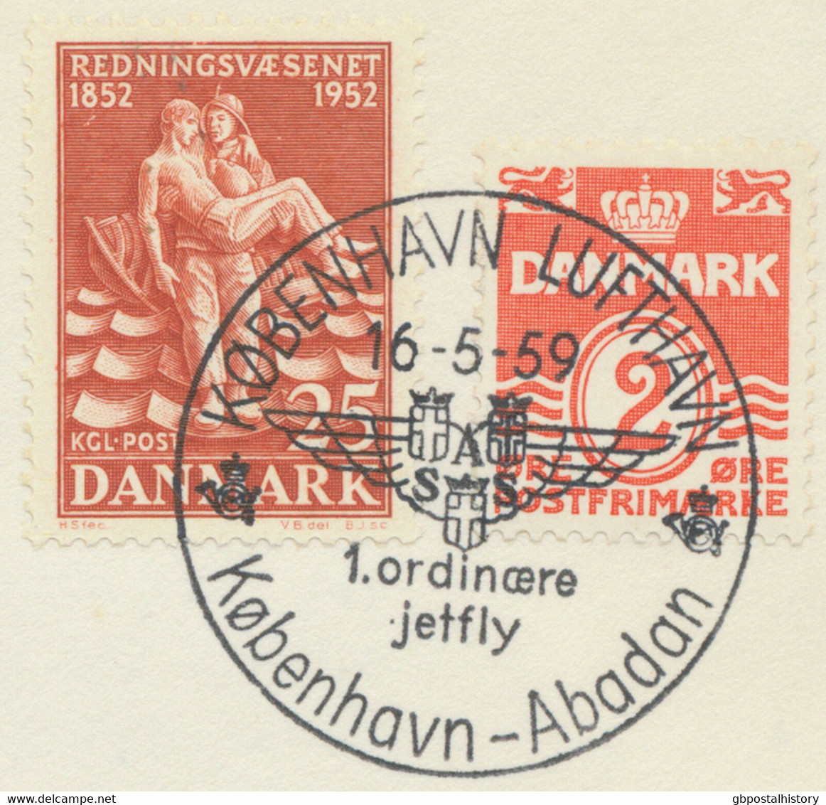 DENMARK 1959, First Flight SAS First Caravelle Jet Flight "COPENHAGEN - MUNICH" - Airmail