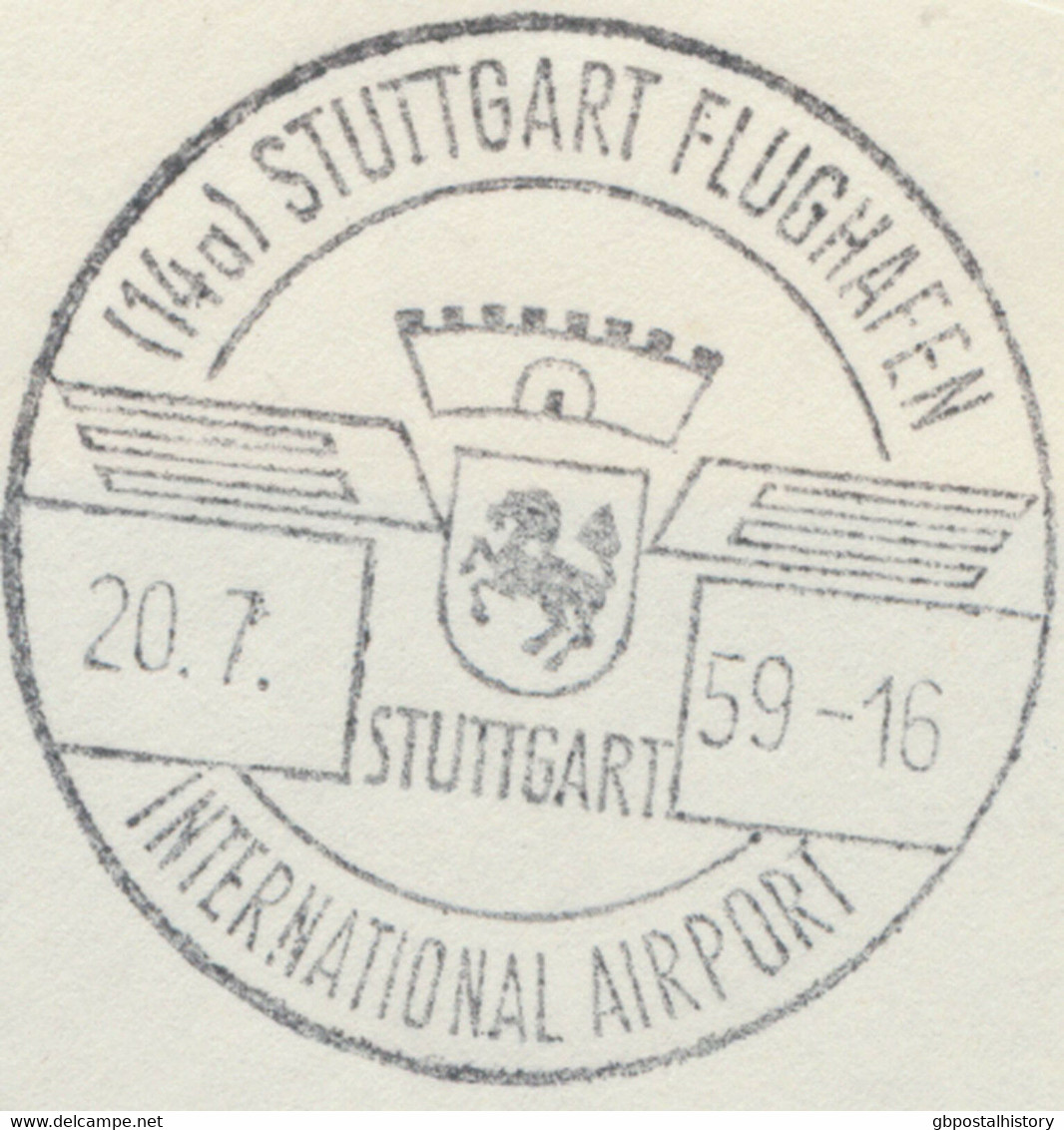 DENMARK 1959 First Flight SAS First Caravelle Jet Flight COPENHAGEN - STUTTGART - Posta Aerea