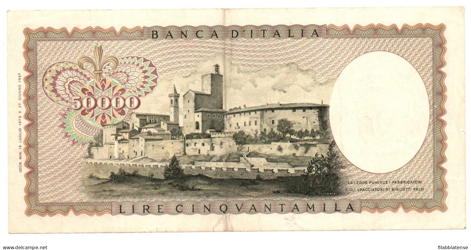 Italia - 50.000 Lire 1970 Leonardo     ----- - 50000 Liras