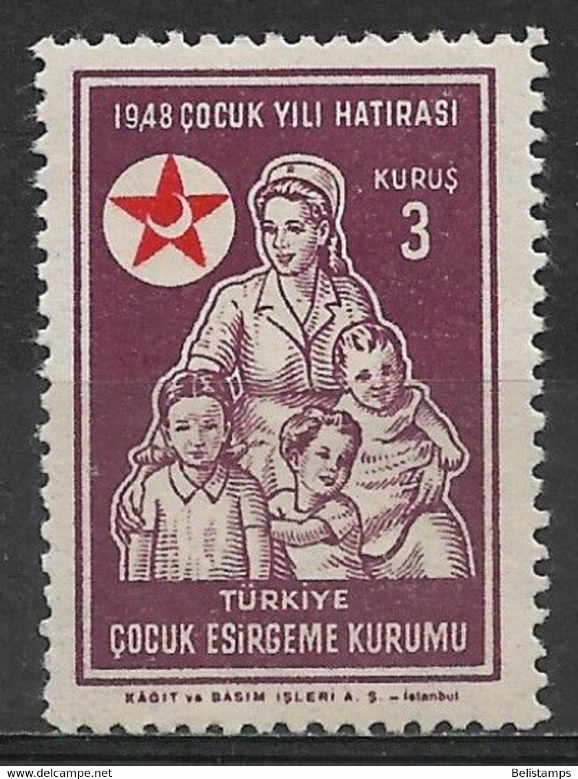 Turkey 1948. Scott #RA134 (MNH) Nurse And Children - Portomarken