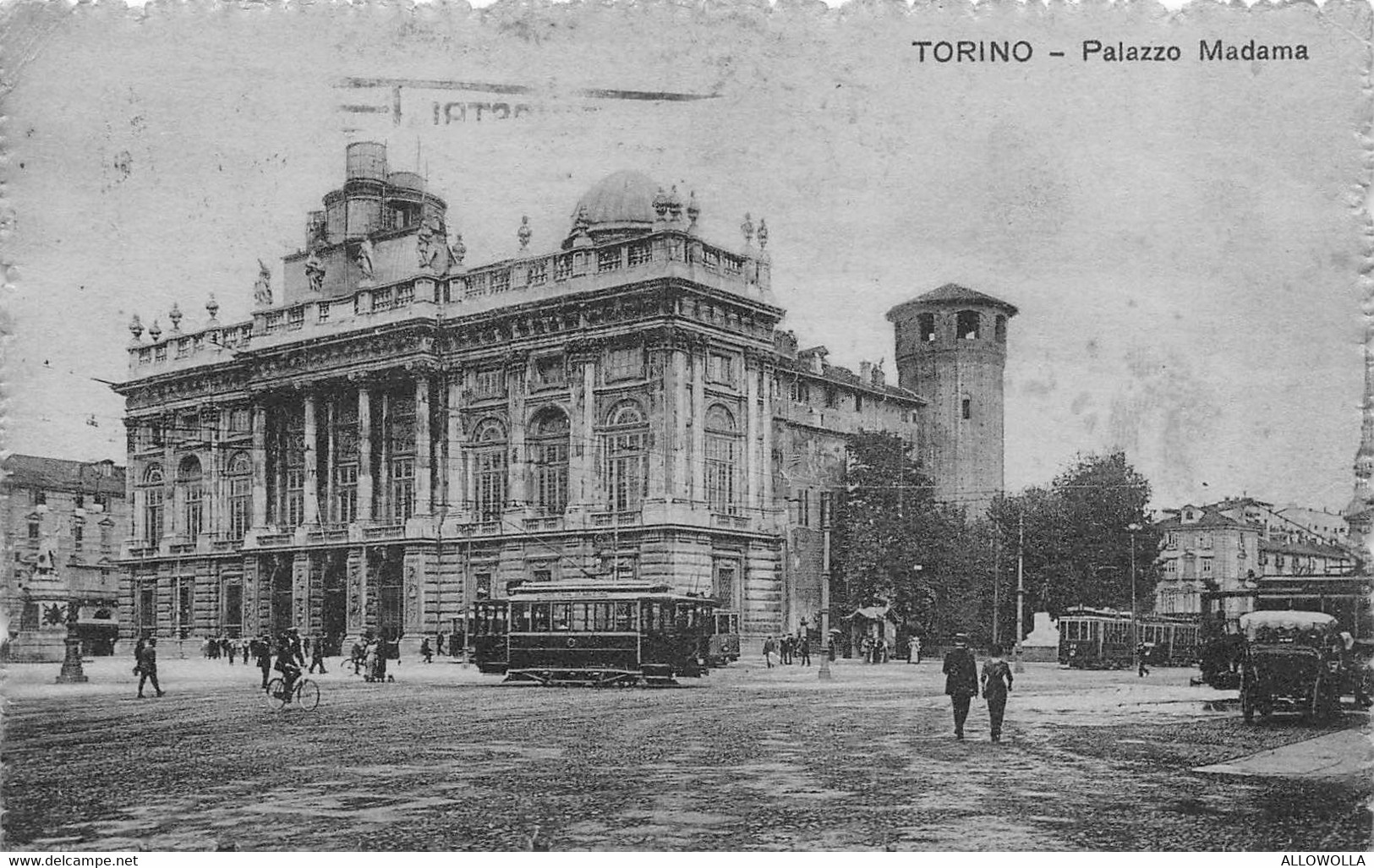 11333" TORINO-PALAZZO MADAMA "ANIMATA-TRAMWAY-VERA FOTO-CART SPED.1922 - Palazzo Madama