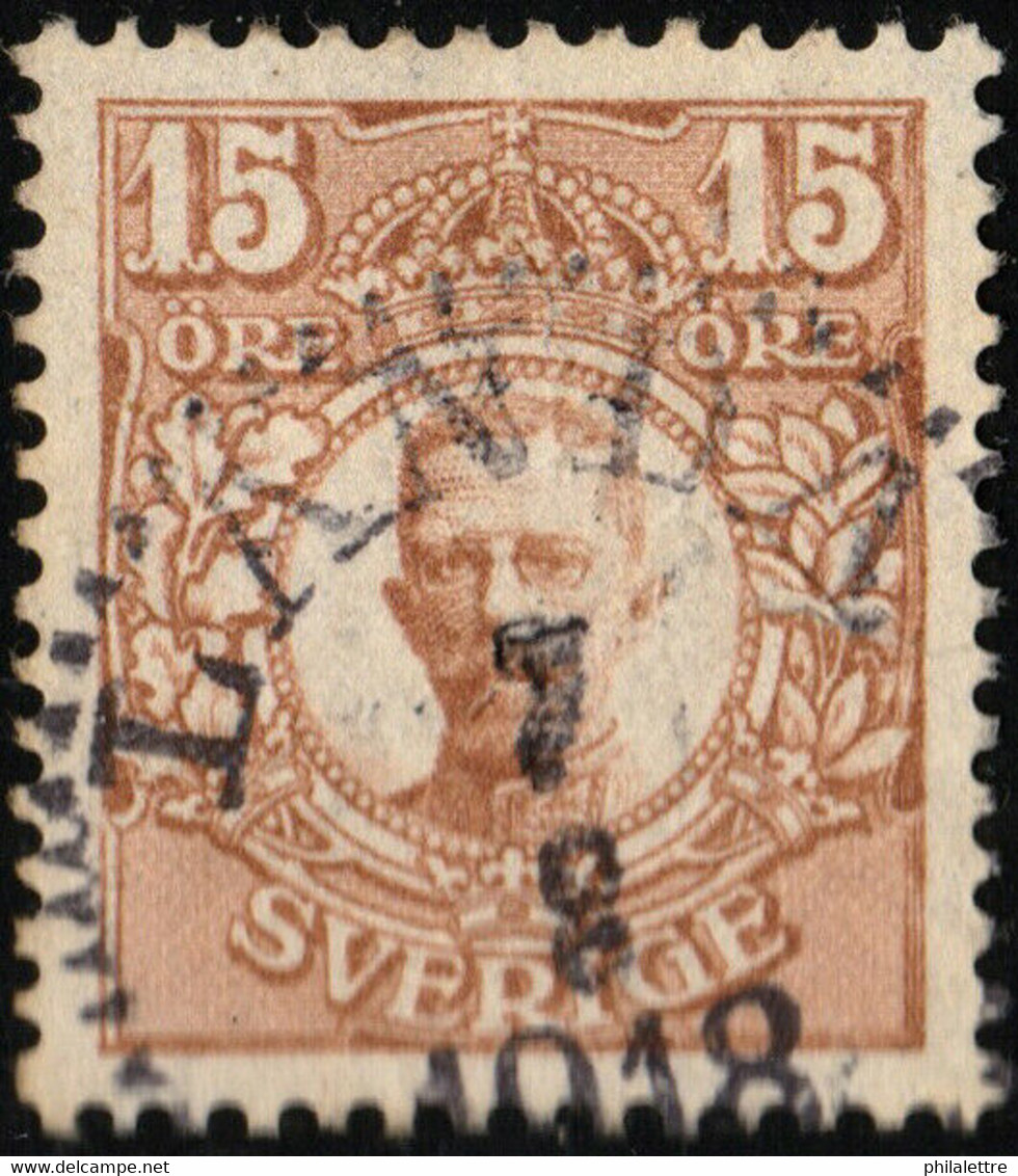 SUÈDE / SWEDEN / SVERIGE - " LANDA " (1918) Ds On Facit 84 15ö Brown - Usati