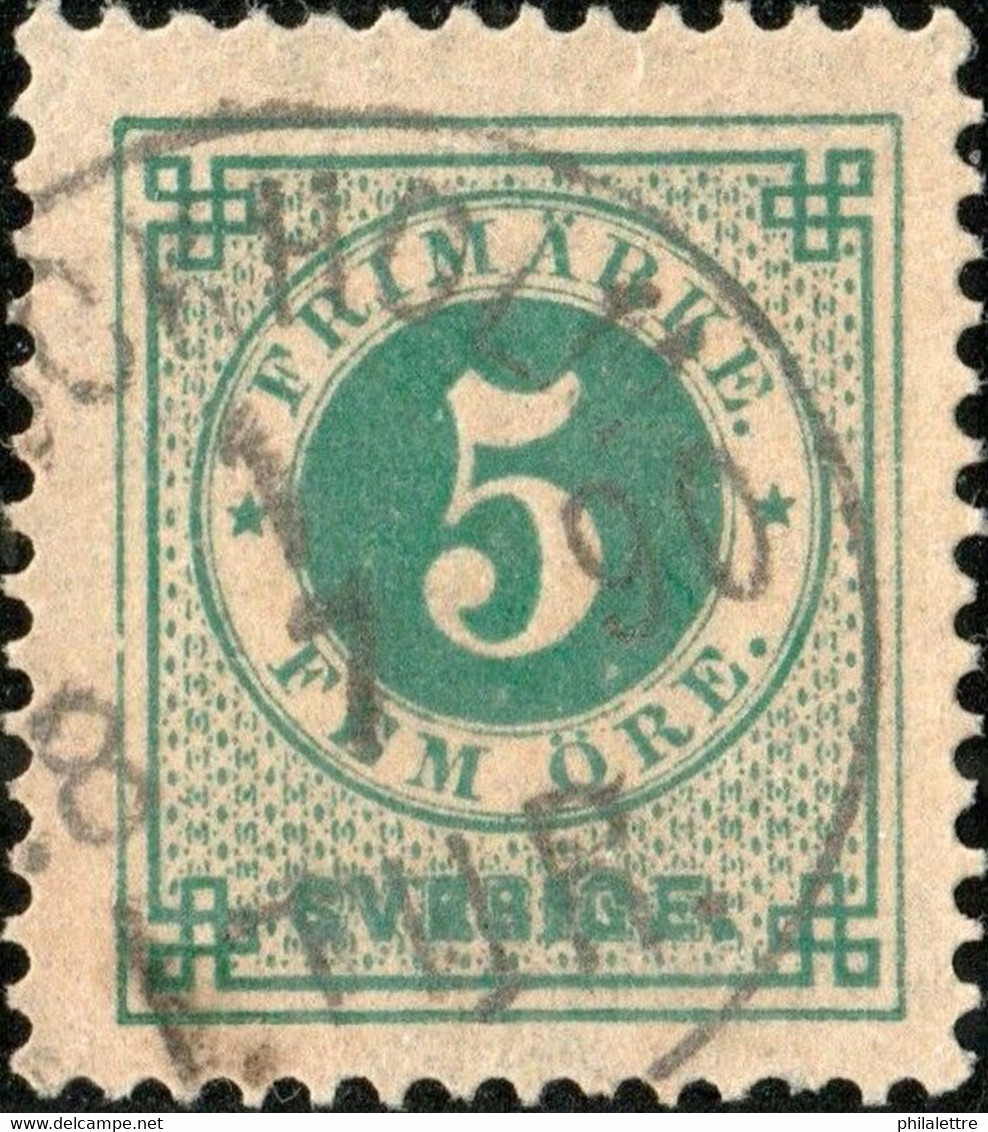 SUÈDE / SWEDEN / SVERIGE - " STOCKHOLM  I.TUR " (1890) Ds Facit 43e/Mi.32 Emerald - Gebraucht