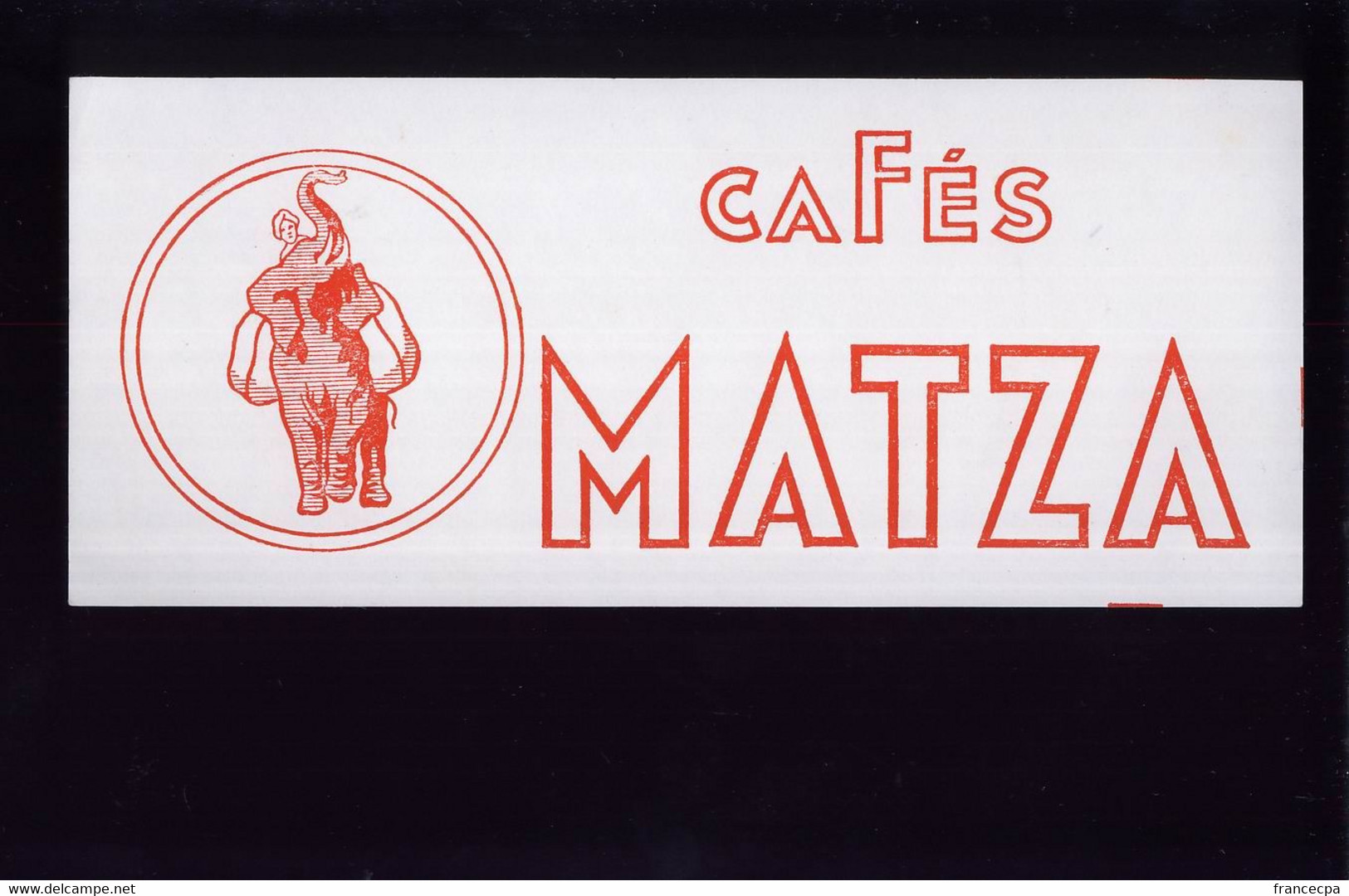 B335 - BUVARD -  CAFES  MATZA  - - Café & Thé