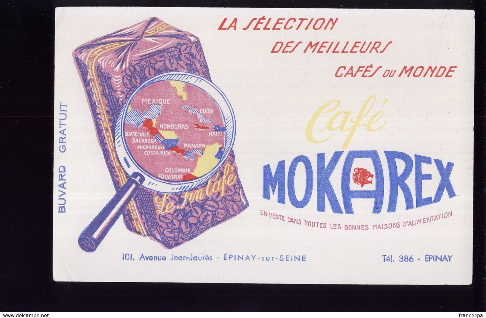 B353 - BUVARD -   CAFE  MOKAREX - Café & Thé