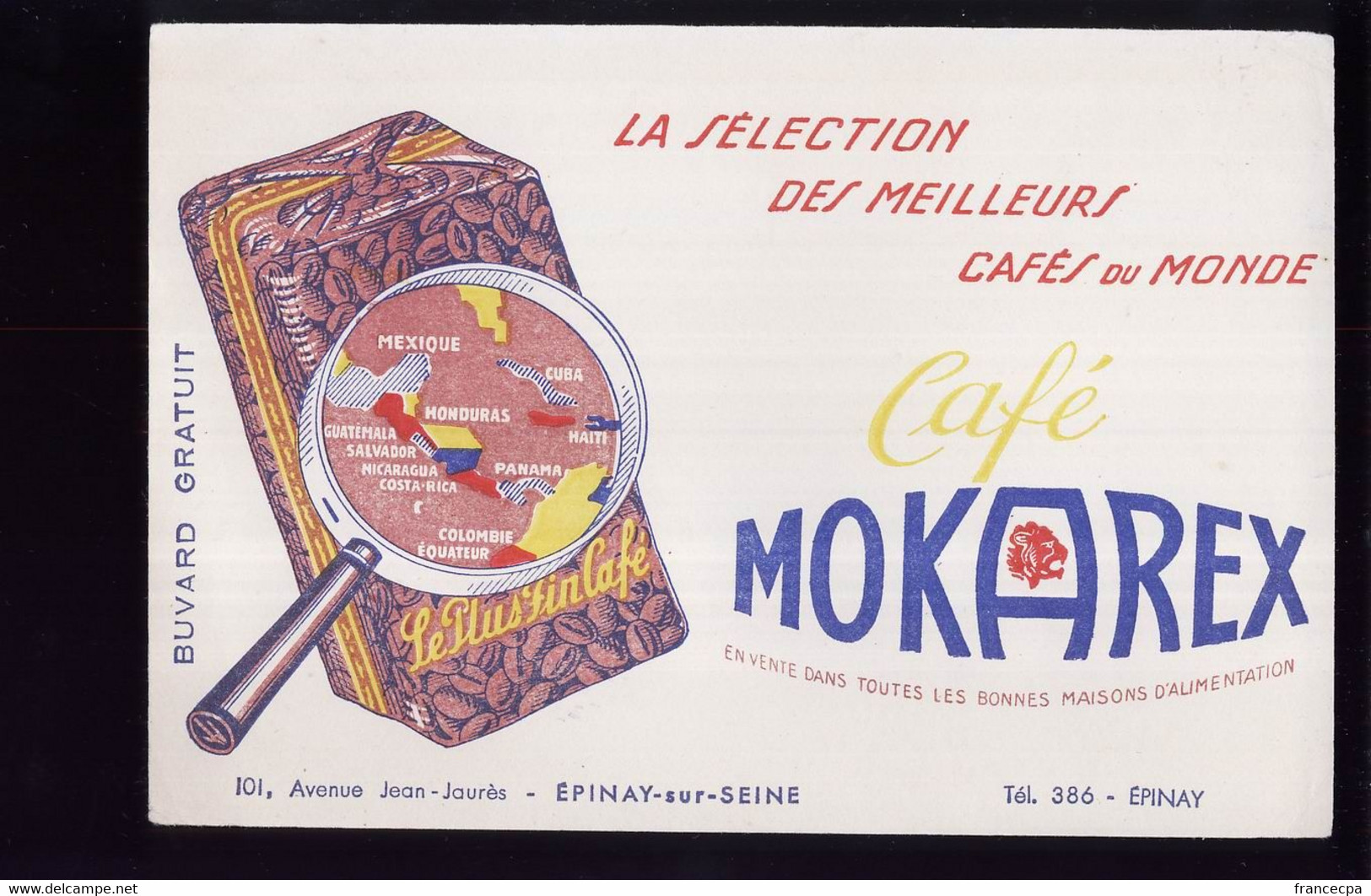 B354 - BUVARD -   CAFE  MOKAREX - Café & Thé