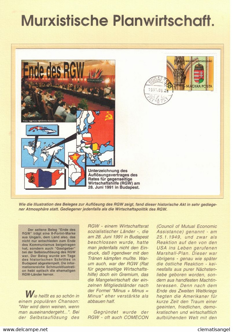 286Y * BUDAPEST * SELTENER BRIEF ÜBER DAS ENDE DER PLANWIRTSCHAFT 1991 **!! - Covers & Documents