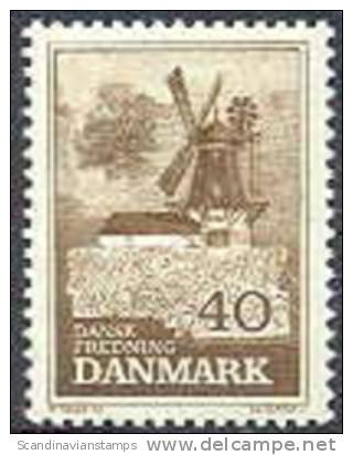 DENEMARKEN 1965 Natuurbescherming Molen Fluorescerend Papier PF-MNH-NEUF - Nuevos