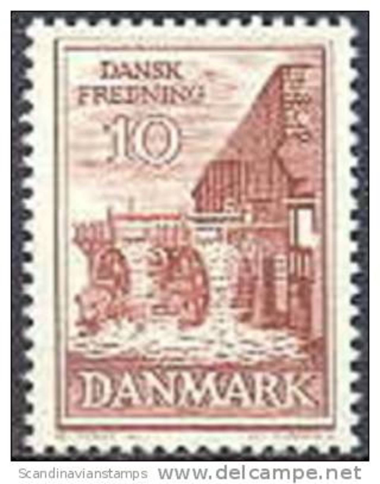 DENEMARKEN 1962 Natuurbescherming Watermolen Fluorescerend Papier PF-MNH-NEUF - Nuevos