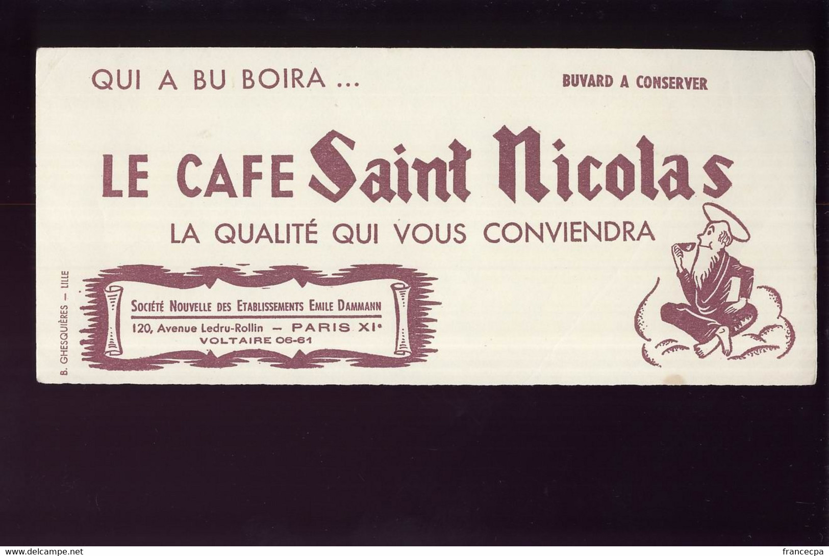 B383 - BUVARD -  LE CAFE  SAINT NICOLAS - Café & Thé