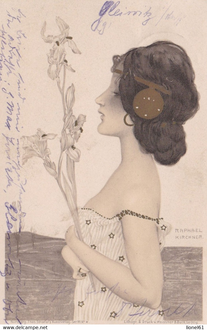 KIRCHNER Raphael  : CARTE POSTALE Signée KIRCHNER Raphael , Art Nouveau, Jugendstil, - Kirchner, Raphael