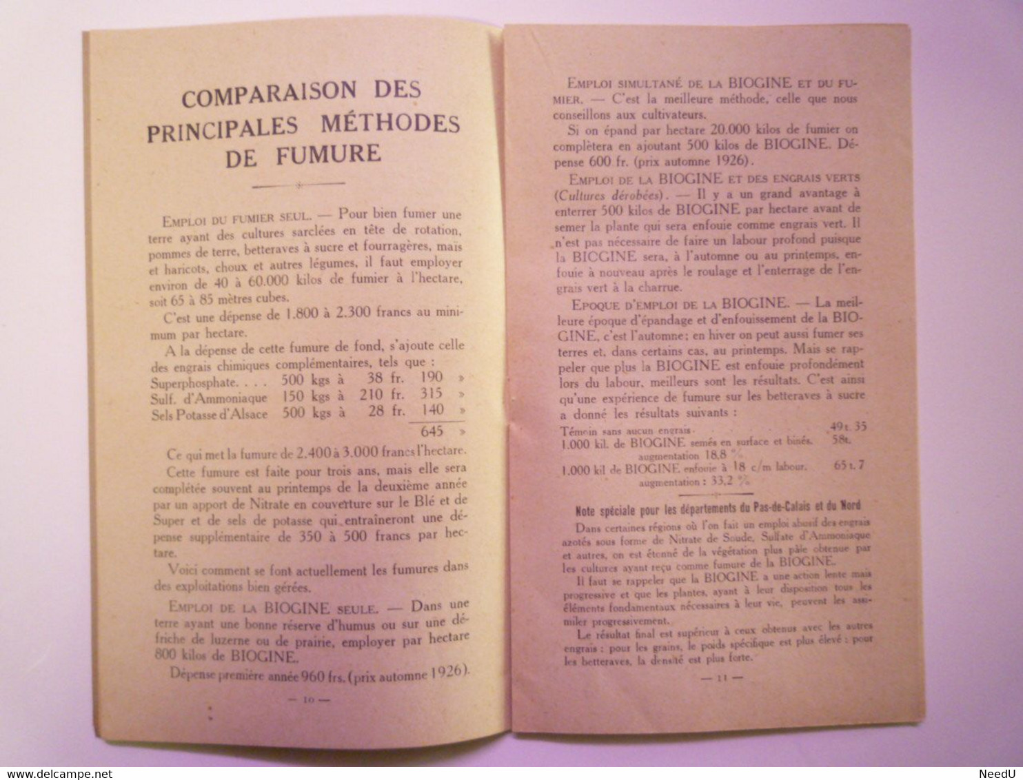 GP 2021 - 70  G. TRUFFAUT  Amélioration Des Méthodes De Fumure Des Jardins Et Des Champs  1926   XXX - Zonder Classificatie
