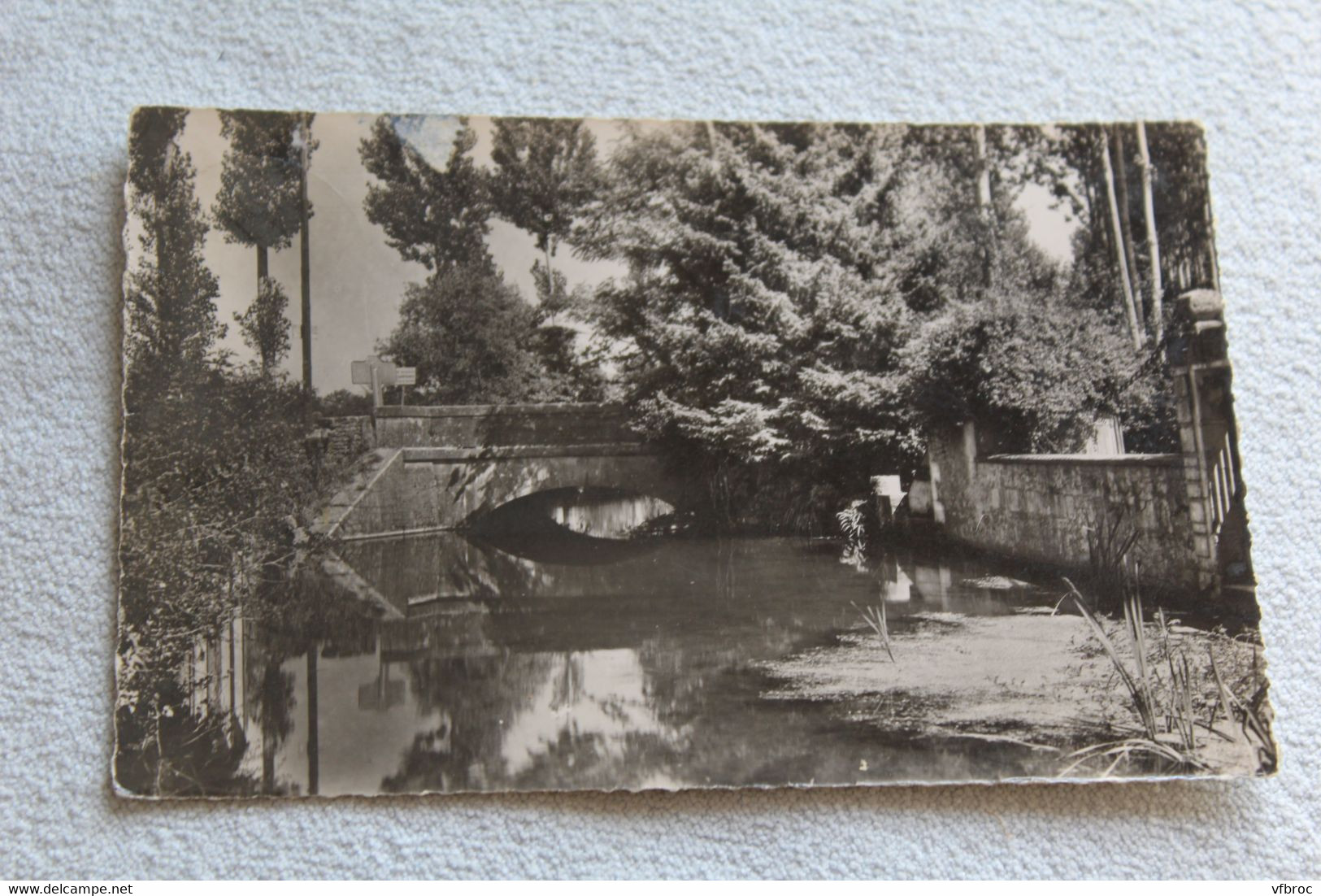 Cpsm, La Mothe Saint Héray, La Sèvre, Au Pont De Courdevant, Deux Sèvres 79 - La Mothe Saint Heray