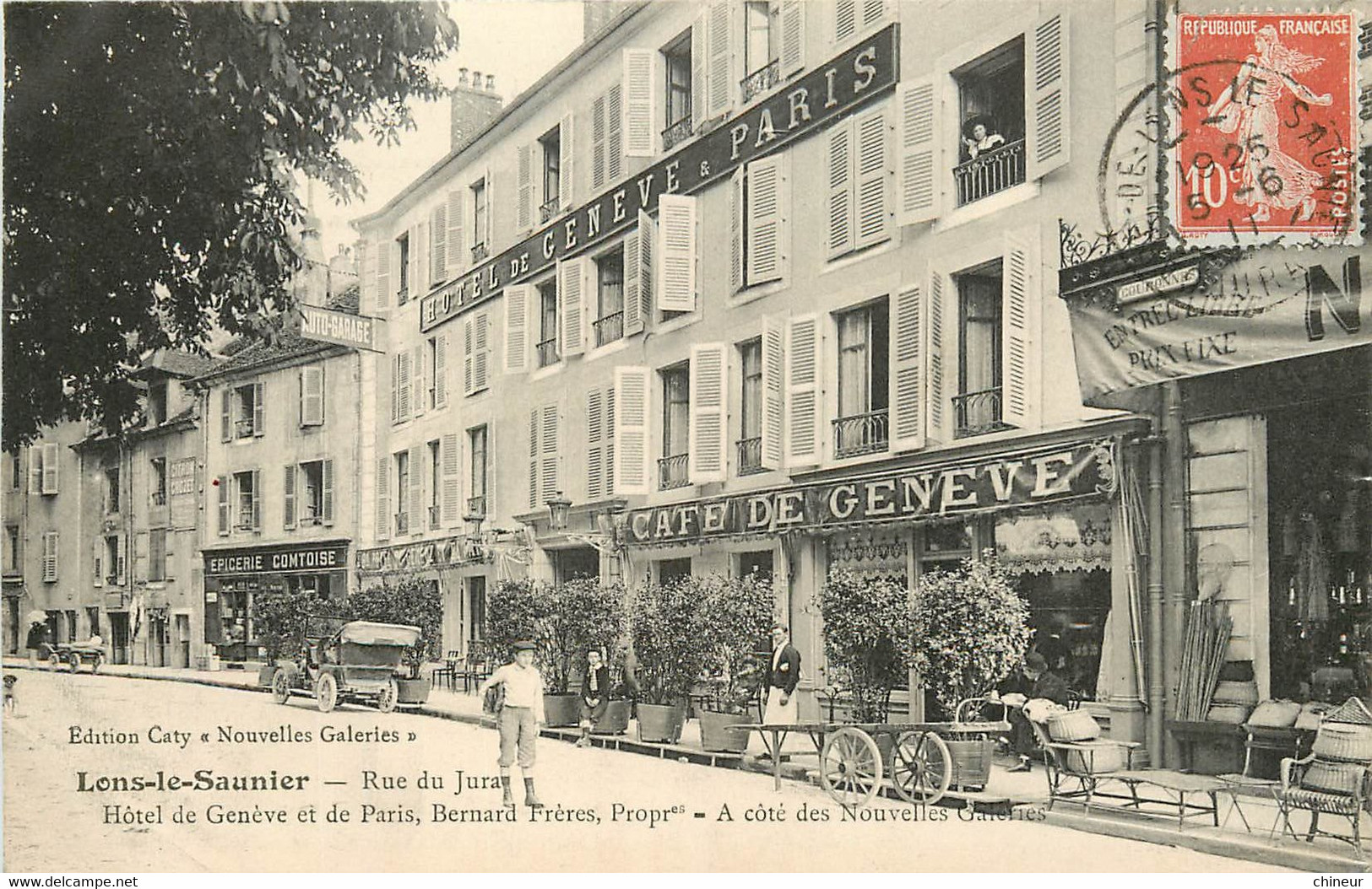 LONS LE SAUNIER RUE DU JURA HOTEL DE GENEVE ET DE PARIS - Lons Le Saunier