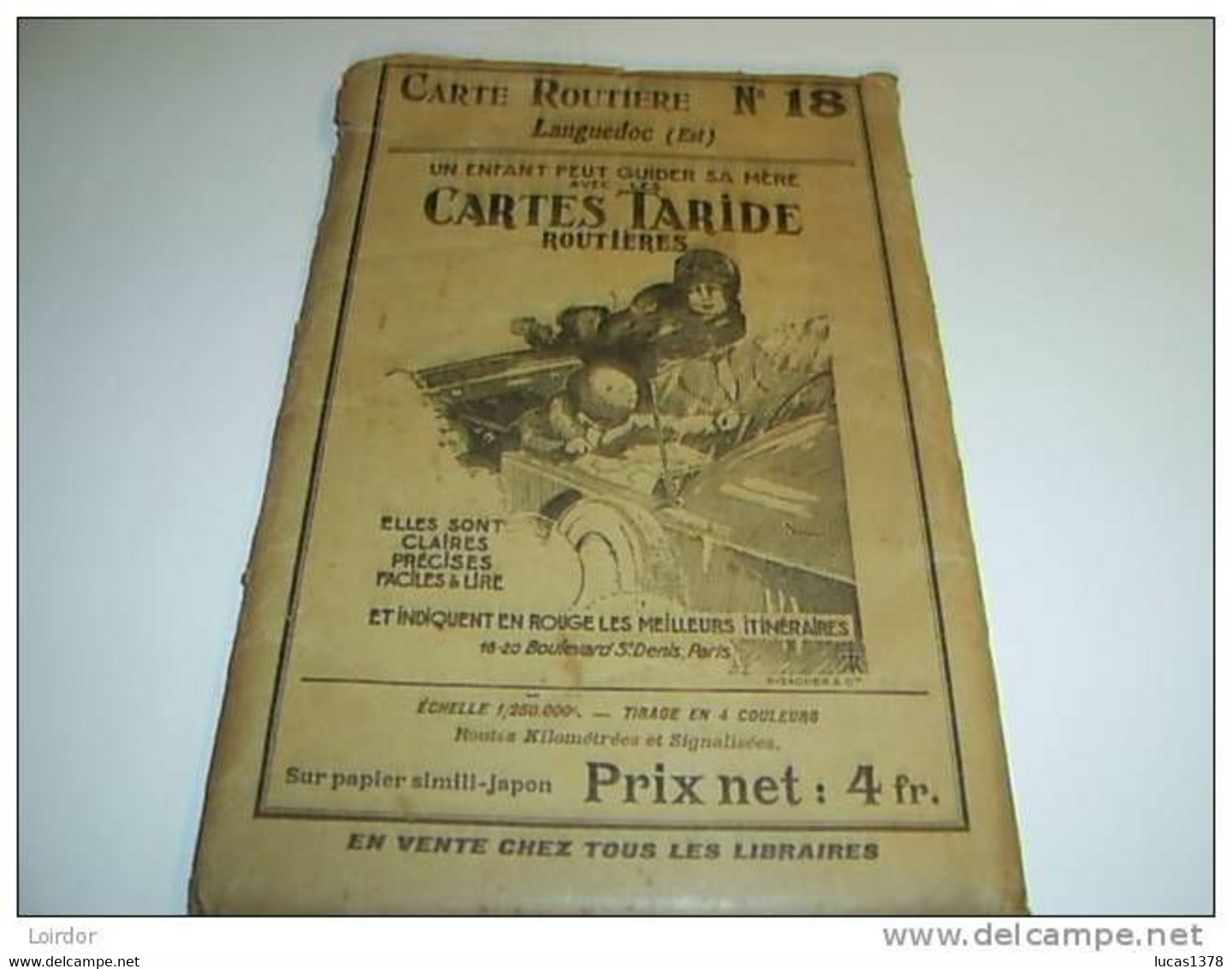 Carte TARIDE N° 18 / LANGUEDOC  EST - 1/250 000ème - Carte Stradali