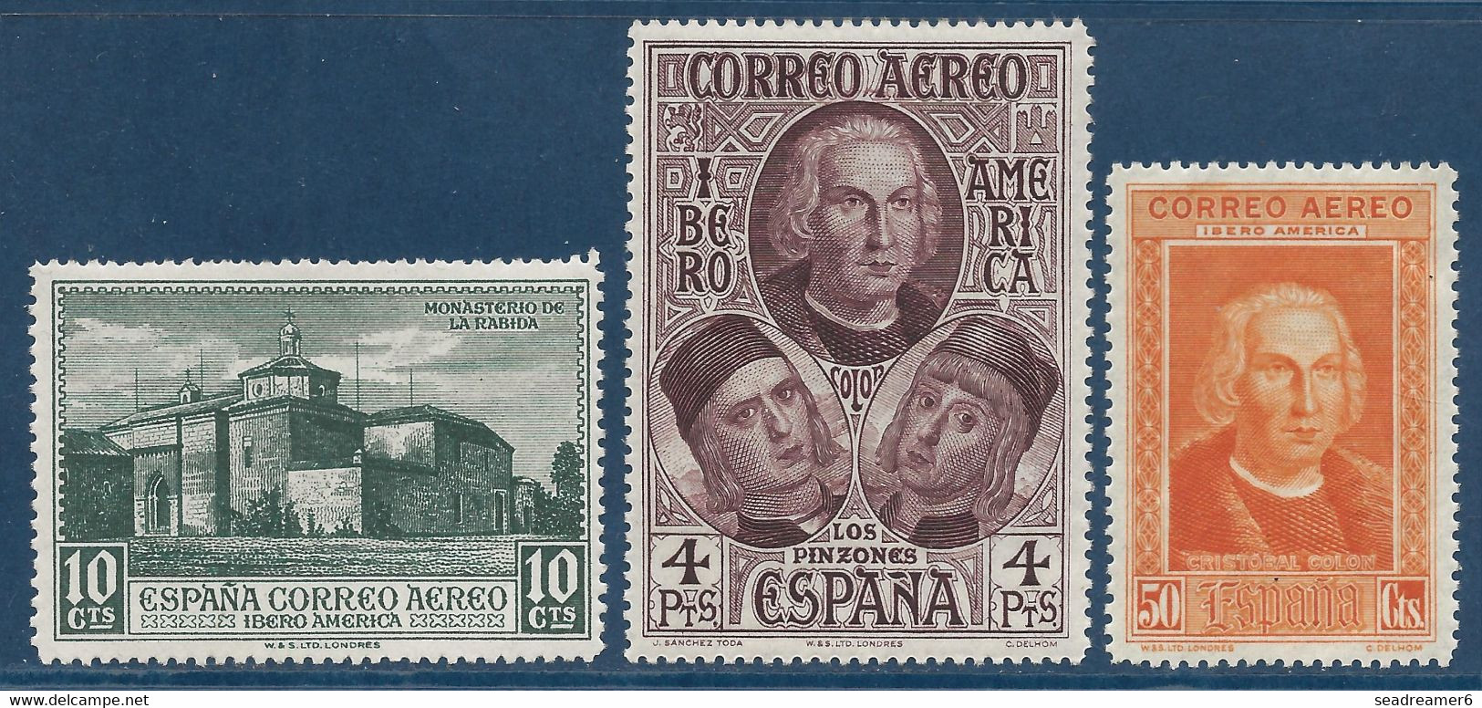 Espagne Poste Aérienne N°69a**, 71a** & 73a** Erreurs De Couleurs Très Frais & TTB - Nuevos