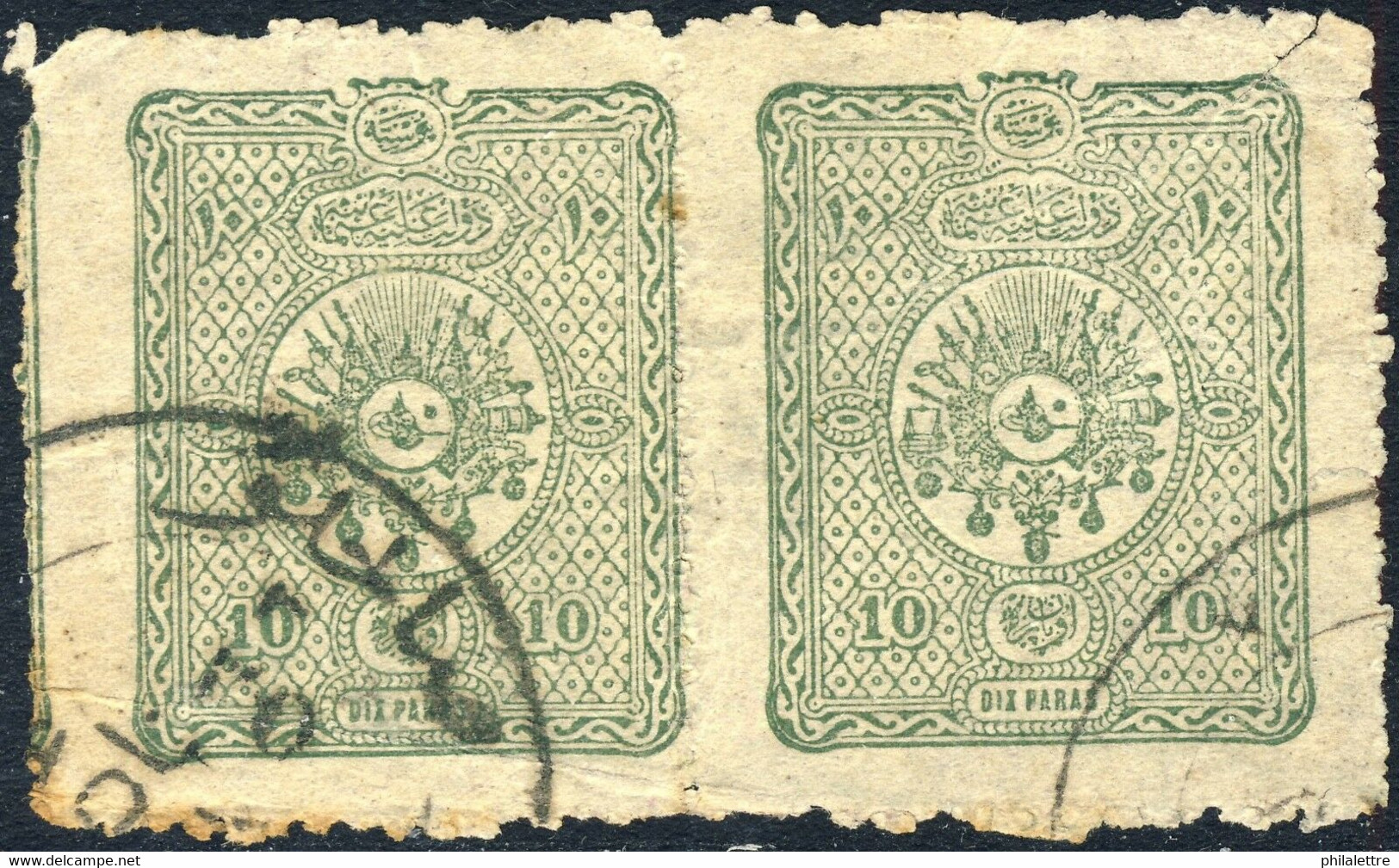 TURQUIE / TURKEY / TÜRKEI 1892 - 2xMi.69 Used SALIHLI (Anatolia) C2 Pmk - Gebruikt