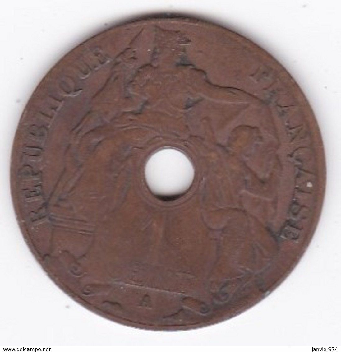 Indochine Française 1 Cent 1911 A Paris, Bronze , Lec 72 - Indochine