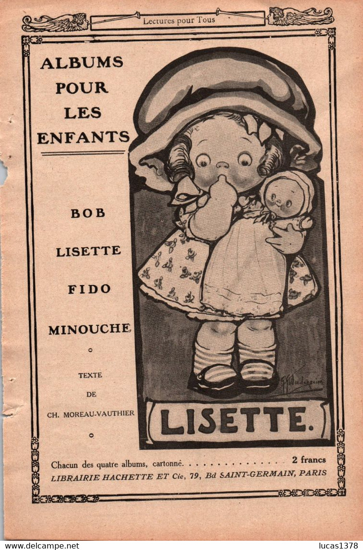 PUBLICITE / ALBUM POUR ENFANTS / LISETTE - Pubblicitari