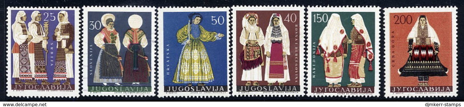 YUGOSLAVIA 1964 National Costumes  MNH / **.  Michel 1085-90 - Unused Stamps