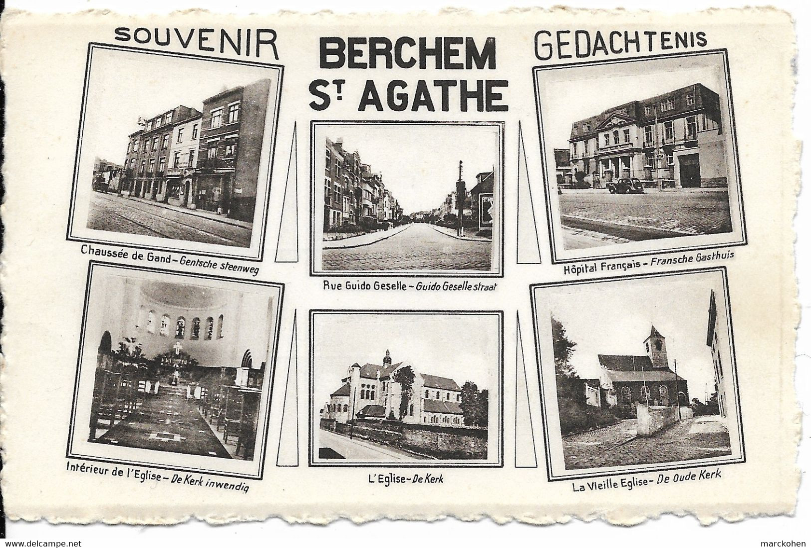 Bruxelles (1082) : Souvenir De Berchem-Sainte-Agathe -  CPSM Multivues. - Berchem-Ste-Agathe - St-Agatha-Berchem