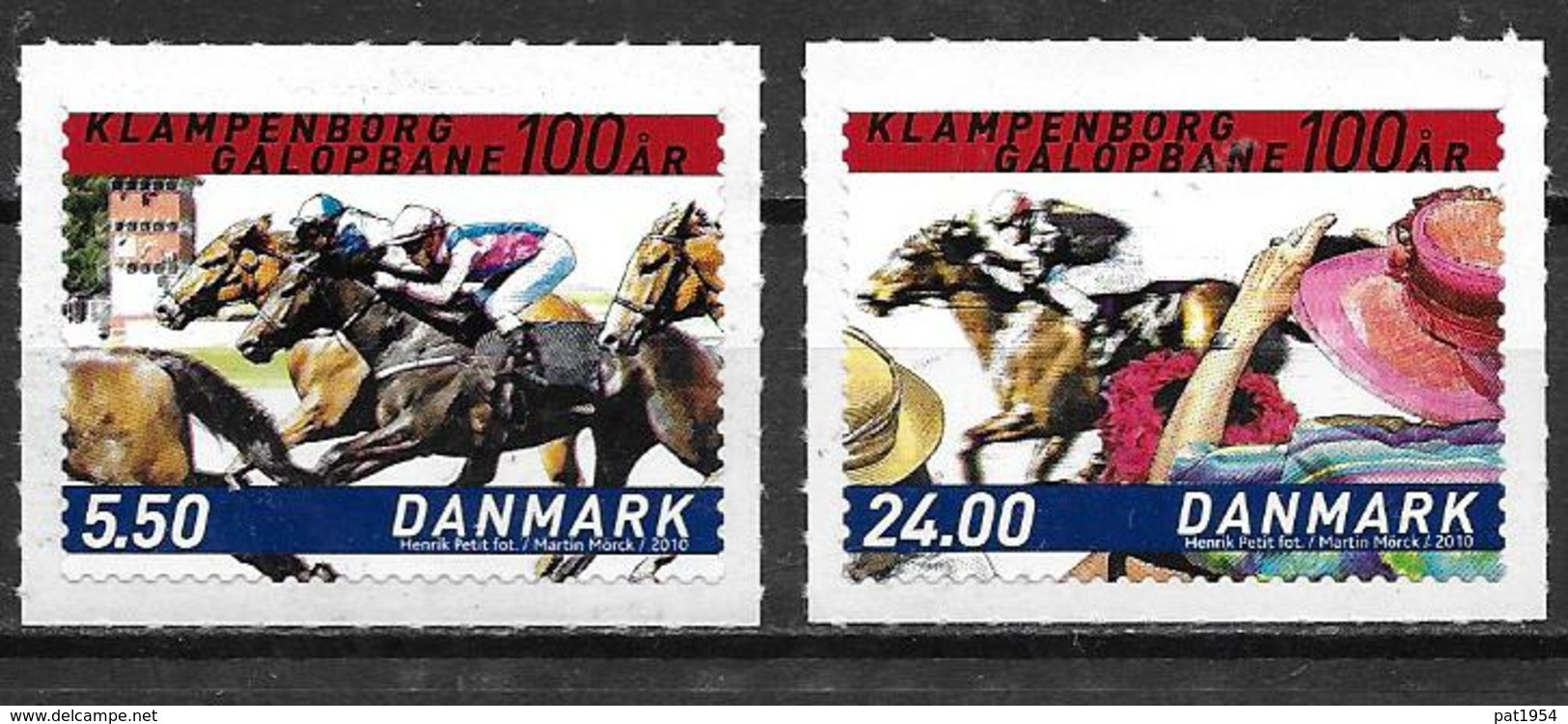 Danemark 2010 N°1588/1589 Hippodrome De Klampenborg, Hippisme - Nuevos