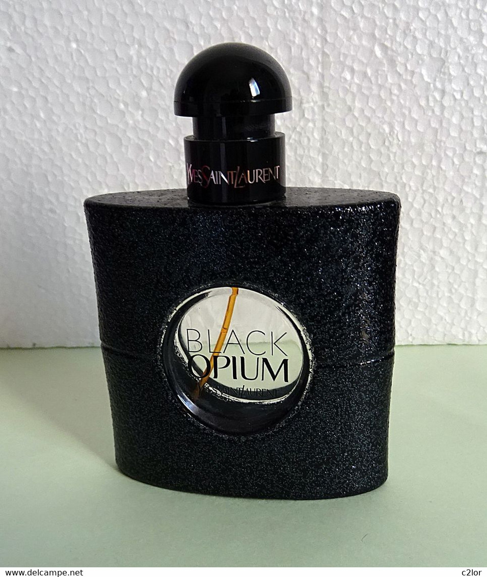 Flacon De Parfum Vaporisateur "BLACK OPIUM" D'YVES ST LAURENT EDP 50 Ml VIDE/EMPTY Pour Collection Ou Décoration - Frascos (vacíos)