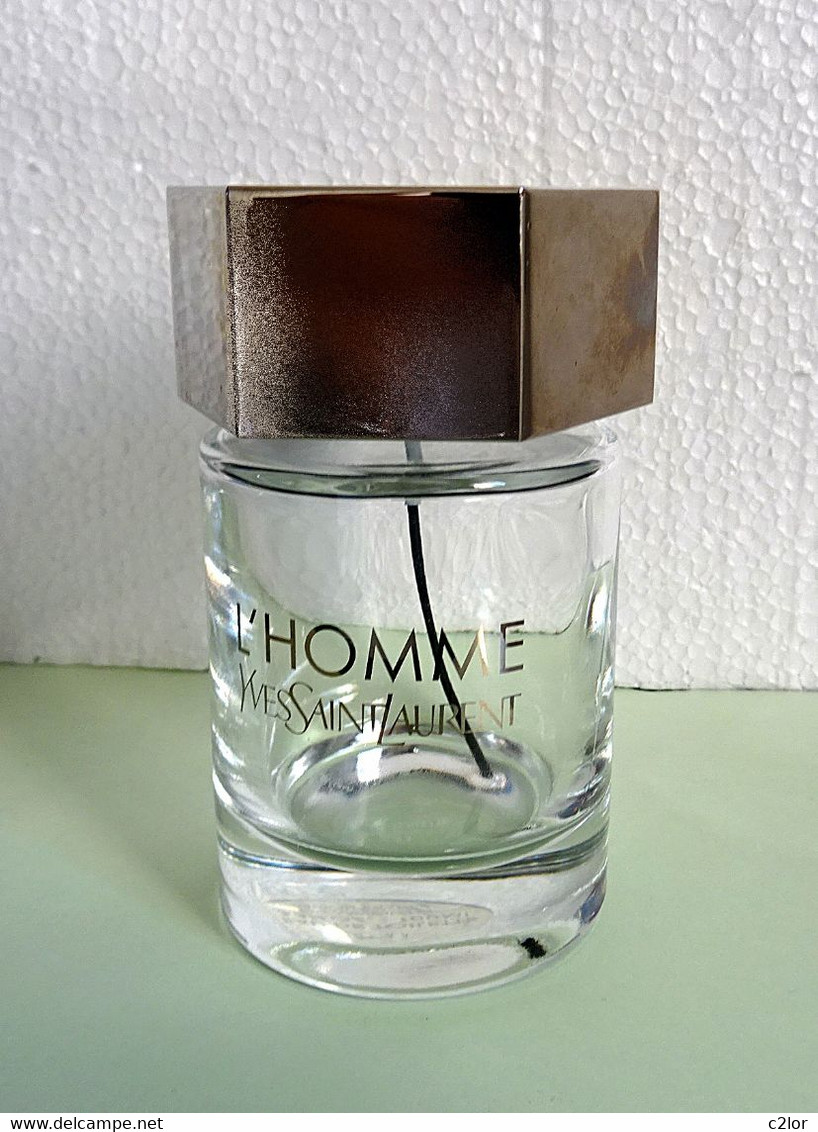 Flacon De Parfum Vaporisateur " L'HOMME " D'YVES ST LAURENT EDT 100 Ml VIDE/EMPTY Pour Collection Ou Décoration - Flakons (leer)