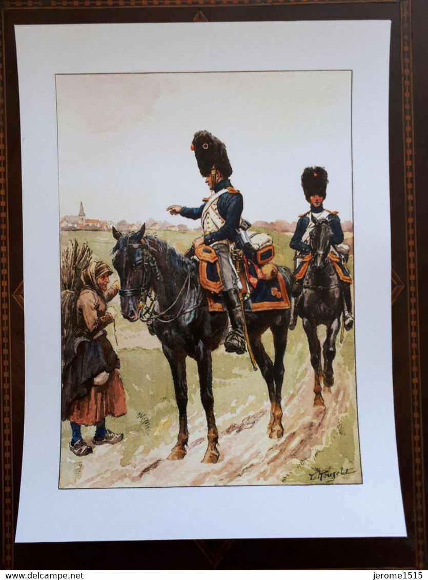 Affiche : Officiers De Grenadiers à Cheval De La Garde Premier Empire - Dokumente