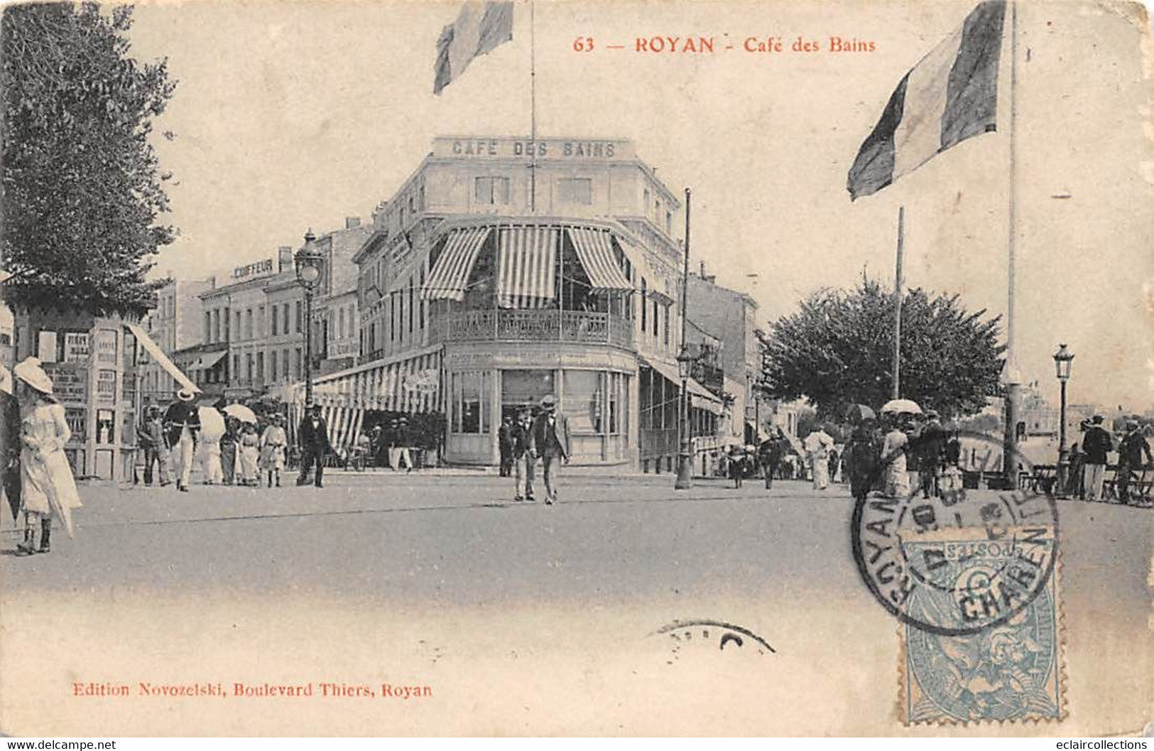 Royan        17           Café Des Bains           (voir Scan) - Royan