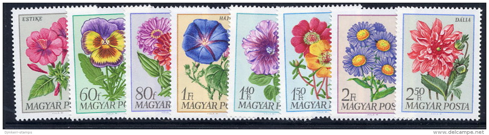 HUNGARY 1968 Garden Flowers Set MNH / **.  Michel 2452-59 - Neufs