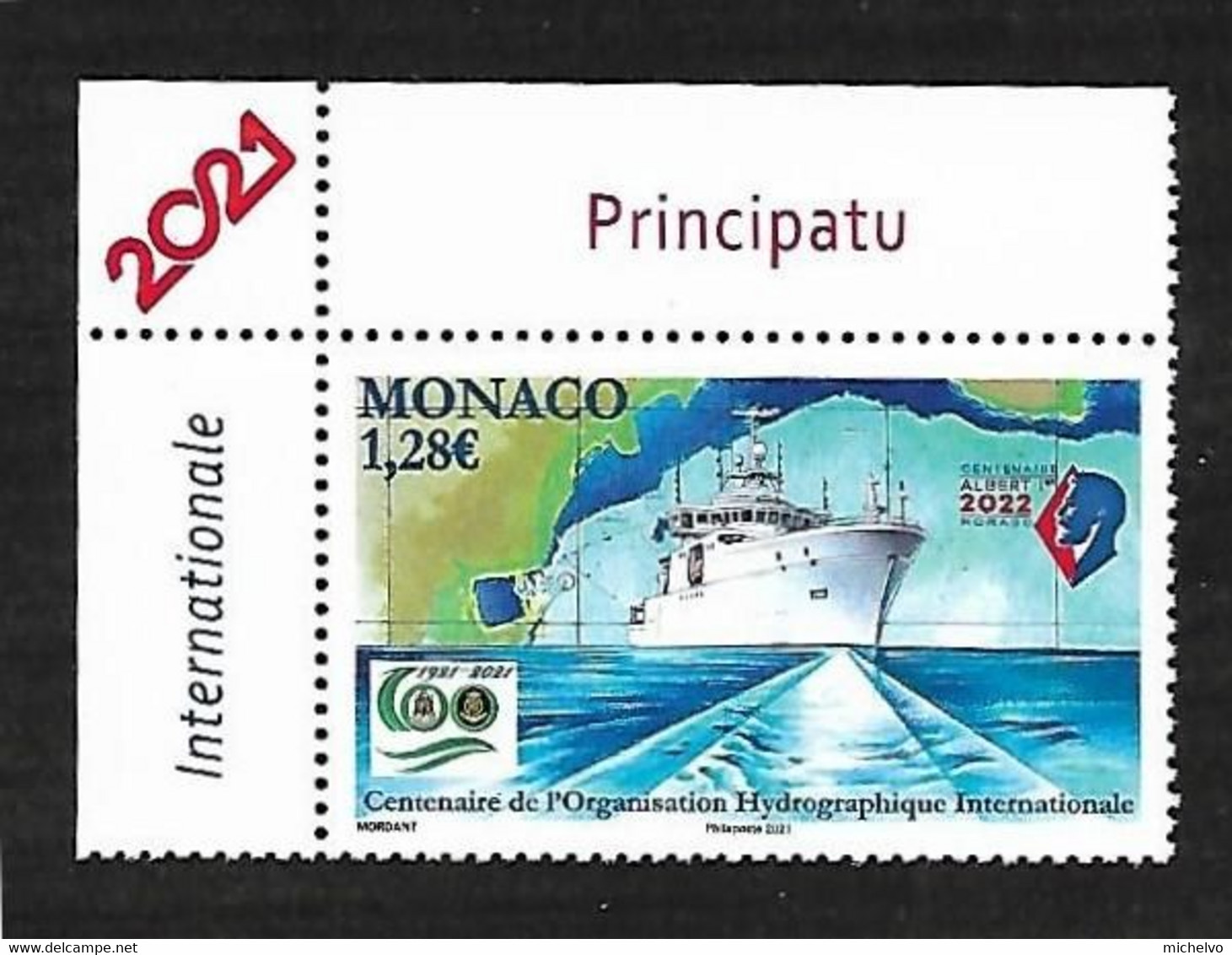 Monaco 2021 - Yv N° 3268 ** - Centenaire De L'organisation Hydrographique Internationale - Unused Stamps