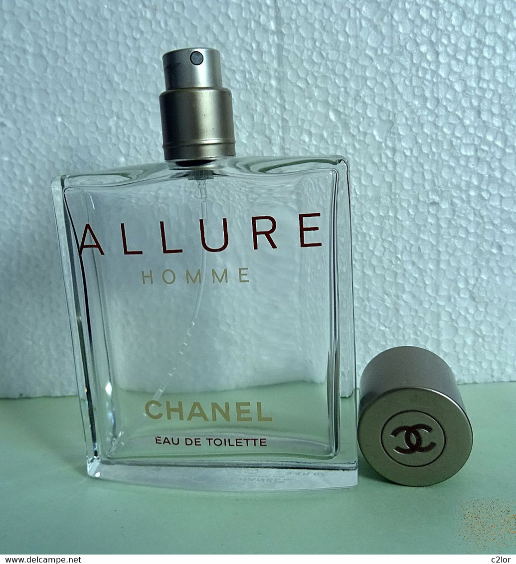 Flacon Vaporisateur " ALLURE Homme" De CHANEL  EDT 100 Ml VIDE/EMPTY Pour Collection Ou Décoration - Flacons (vides)