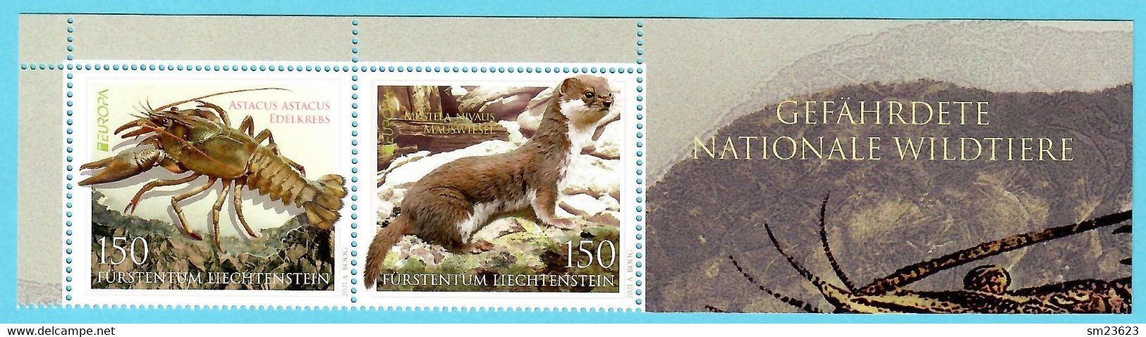 Liechtenstein  2021  Mi.Nr. 2000 / 2001 , EUROPA CEPT Gefährdete Wildtiere - Postfrisch / MNH / (**) - 2021